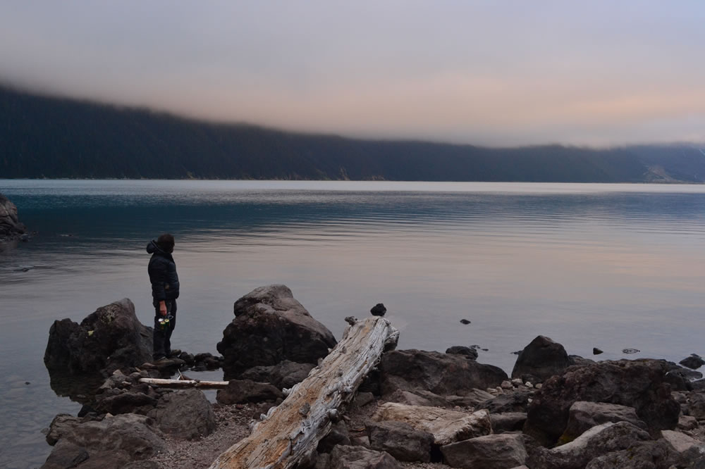 Chelitas al atardecer en Garibaldi Lake