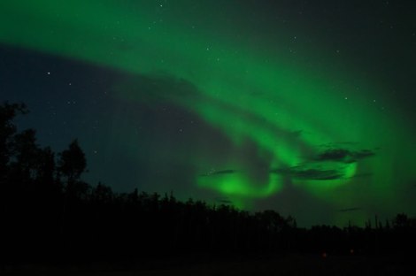 Las hermosas auroras boreales en el norte.
