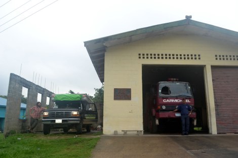 Estación de Bomberos de San Ignacio. Aquí pasamos nuestra última noche en Belice