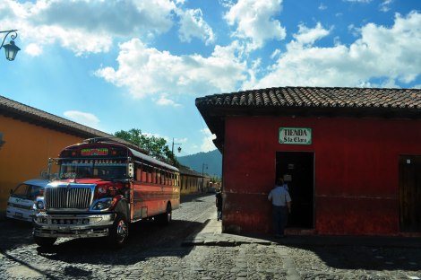 Chicken bus en Antigua