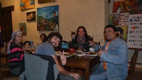 Qué buena estuvo esa parrillita! Y hasta con vino chileno!