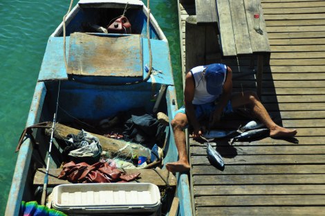 El Zorro y sus atunes. Le compramos 3 libras (casi 1,5 kgs) por USD$5