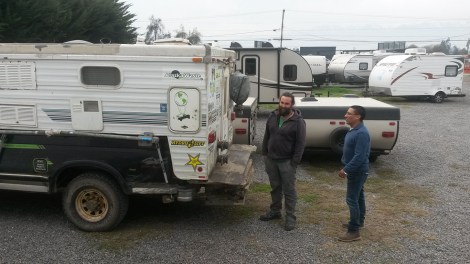 Con Ignacio conversando del viaje